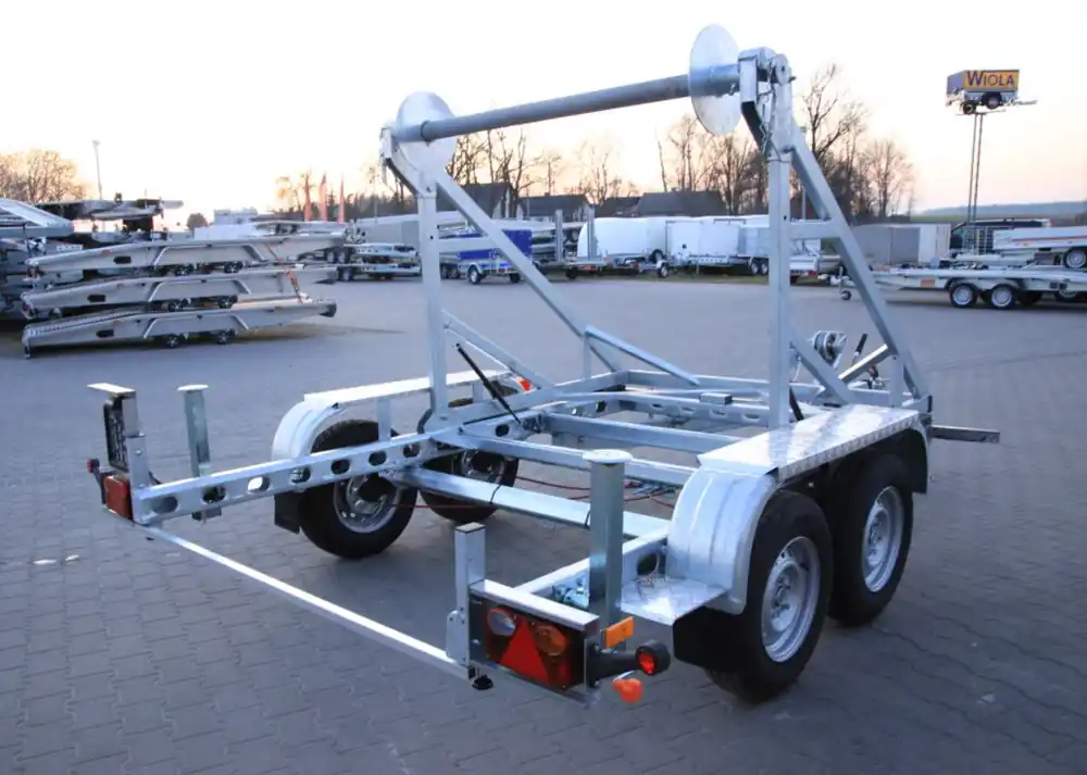 Reduceri trailer transport tambur cablu, 2 axe,wiola GVWR 2,700 kg