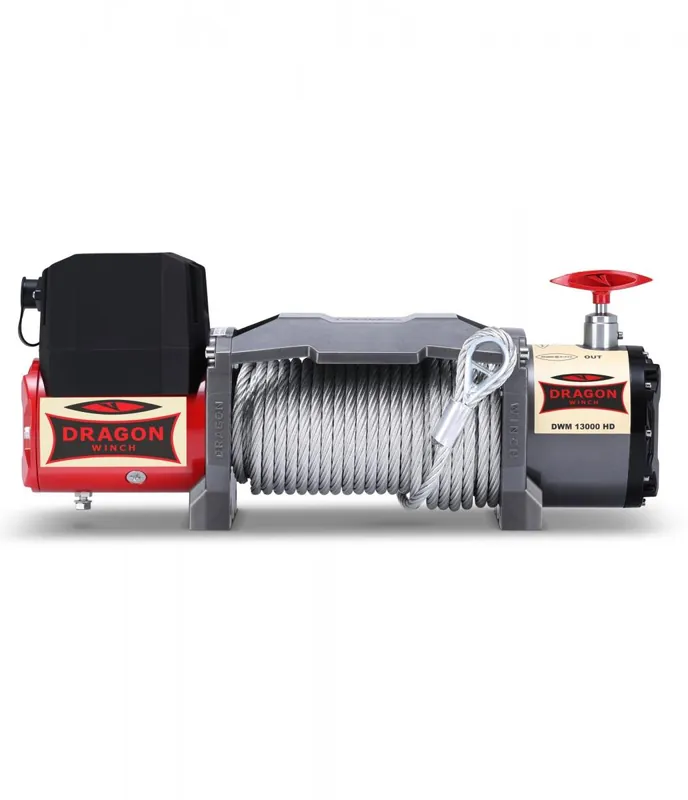 Troliu Dragon Winch Maverick 13000 HD 12V cu cablu de otel 20m Nu rata