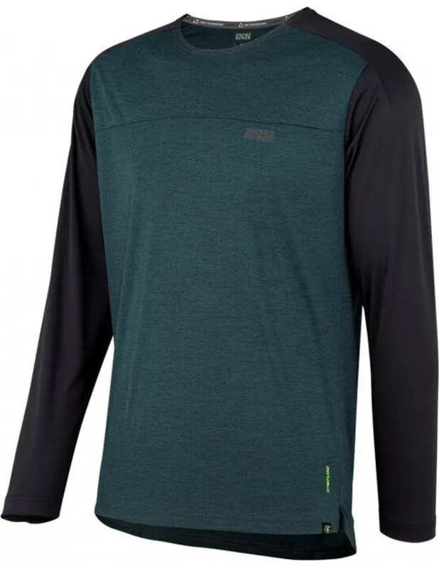 IXS IXS BLUZA FLOW X LONG SLEEVE JERSEY EVERGLADE/NEGRU M - IX-JER-1370-2143-M Disponibil imediat