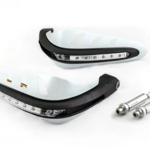 Calitate înaltă Set protectii maini cu lampa semnalizare incorporata-culoare alb/negru