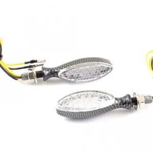 Set lampi semnalizare cu leduri, ovale, carbon, brat scurt Popular