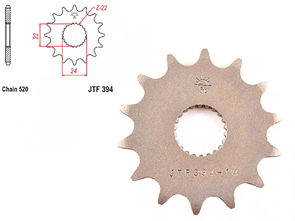 Pinion transmisie fata 520/14T, JTF394 Livrare expres