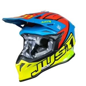 Casca enduro Just1 J39 Thruster, Albastru + Galben + Rosu, Marimea L Ofertă