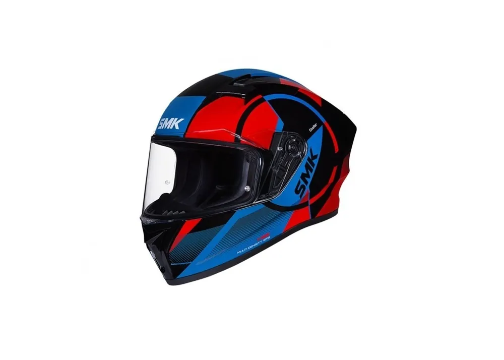 Casca moto integrala SMK STELLAR FARO, culoare gri+albastru+rosu marimea XS, SMK0110/24/GL236/XS Ultima șansă