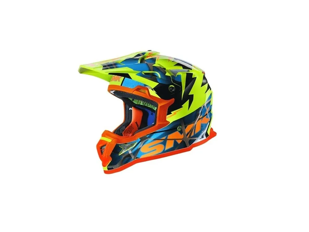 Casca enduro SMK ALLTERRA FULMINE, marimea XL, albastru-portocaliu-galben, SMK0117/24/GL457/XL Bestseller